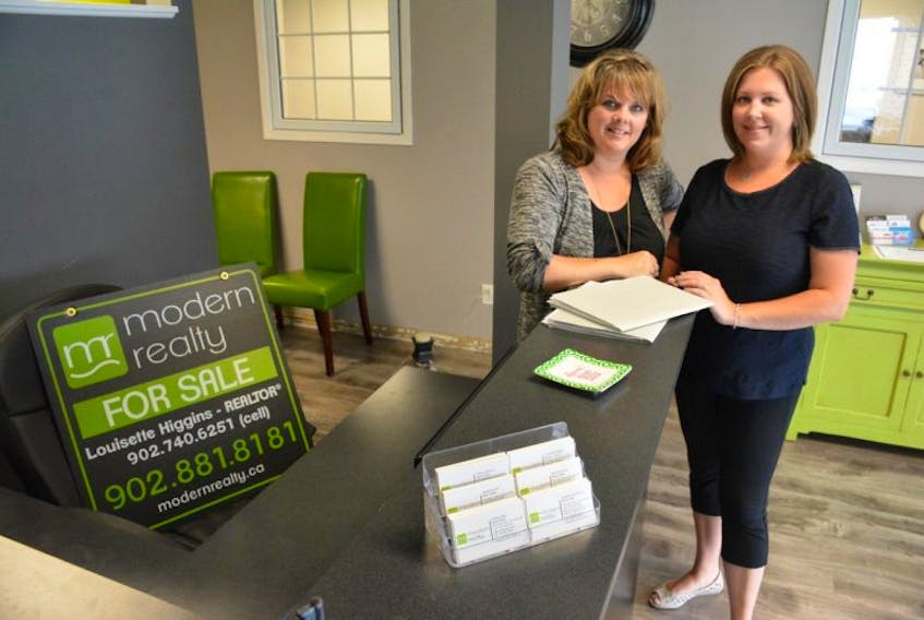Tiffany Atkinson and Louisette Higgins at the Modern Reality 550 Main St. location.