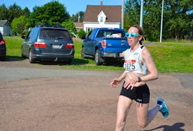 Erin Poirier was the top female runner in the 42nd annual Callbeck’s Home Hardware Dunk River Run in Bedeque on Sunday morning. The Charlottetown native and Halifax resident had a time of 49 minutes 16 seconds (49:16) in the 11.6-kilometre event.