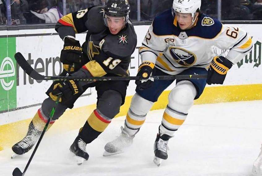 Buffalo Sabres defenceman Brandon Montour (right) is trying to get by as best as possible in the midst of the coronavirus outbreak.
“I have a spin bike at my house, so I’ve been cycling every day for about 45 minutes,” Montour said.  
(Getty images)