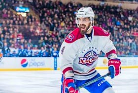 ["Morgan Ellis in action with the St. John's IceCaps of the American Hockey League."]