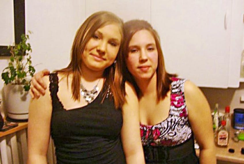 Lynda Marie Catherine Lamoureux, left, was in a motorcycle accident Oct. 4 that claimed the life of her boyfriend, Lloyd Wilfred Ellis. Her sister, Christine Lamoureux, right, has stayed by Lynda’s side through several surgeries in Halifax over the past week.