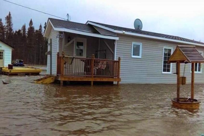 A report recently released on flood-risk mapping in Mud Lake and Happy Valley-Goose Bay showed a number of homes are likely to flood in the next 20 years. Mud Lake was significantly damaged by a flood in May 2017. - FILE PHOTO