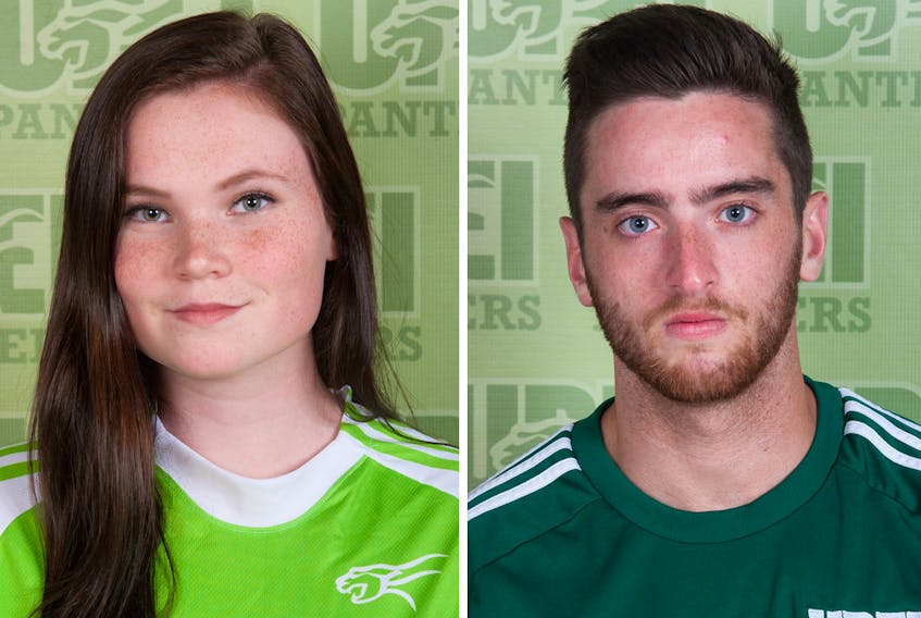 Ali Muise and Jake Deighan play soccer for the UPEI Panthers.