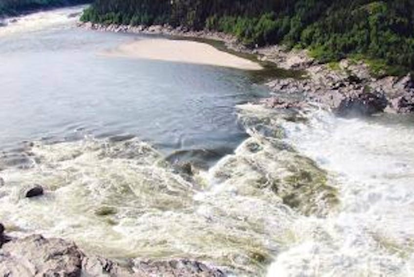 ['Muskrat Falls on the Churchill River in Labrador.']