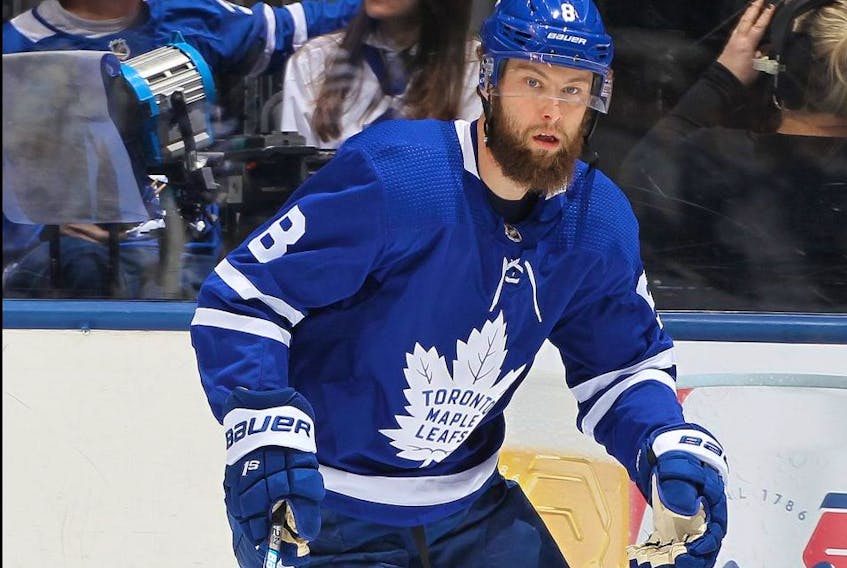 Leafs’ defenceman Jake Muzzin began his rehabbing stint with the AHL Marlies last night. (Getty images)