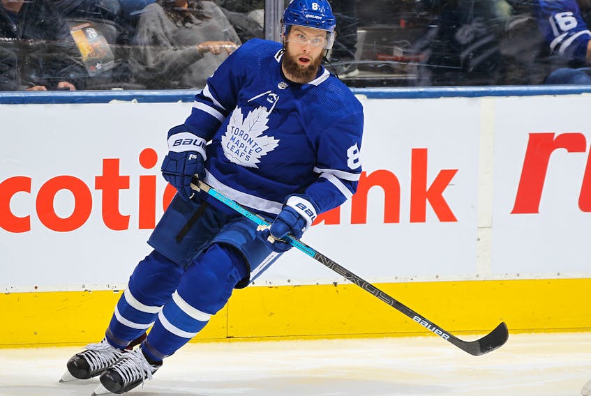 Maple Leafs defenceman Jake Muzzin has missed a month of action with a broken foot. (Claus Andersen/Getty Images)