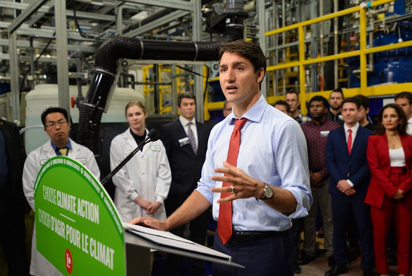 Leader of the Liberal Party of Canada, Justin Trudeau speaks during his visit to Nano One Materials in Burnaby, B.C. on Tuesday Sept. 24, 2019.