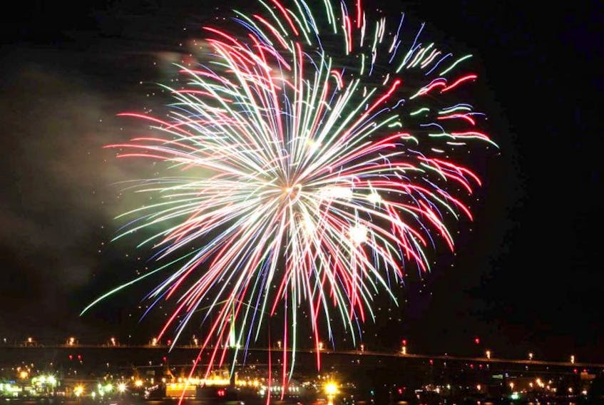 Natal Day fireworks in Halifax. 