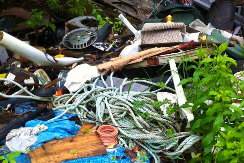 An illegal dumpsite was discovered on Nature Conservancy of Canada land in Quinan.