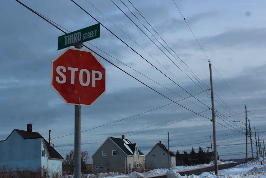 A sign for Third Street in New Aberdeen. The proceeds from the sale of lots on the street have helped with a number of community initiatives. T.J. COLELLO/CAPE BRETON POST