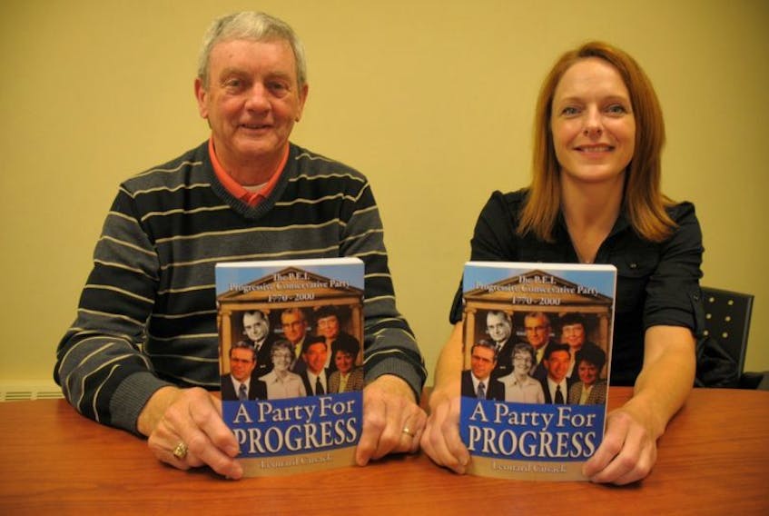 Author Leonard Cusack and researcher Lori Mayne had their hands full with the PC Historical Society Inc.’s book project to chronicle the extensive 200-plus year history of this P.E.I. political party.