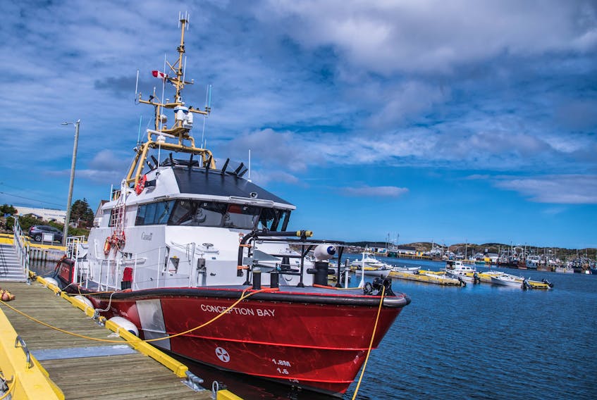 The Canadian Coast Guard Ship Conception Bay is the newest search and rescue vessel in its fleet. The ship, as well as a new search and rescue station, were unveiled in Twillingate on Friday. Contributed photo 