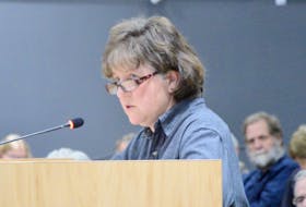 No Farms No Food member Marilyn Cameron speaks at a Nov. 14 public hearing on the County of Kings Municipal Planning Strategy and Land Use Bylaw. She would like to see a stronger level of agricultural land protection. FILE IMAGE