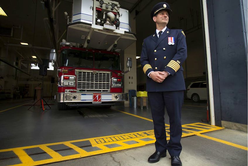 Edmonton's 17th Fire Chief Joe Zatylny poses for a photo at Fire Station 1, in Edmonton Friday June 26, 2020. 