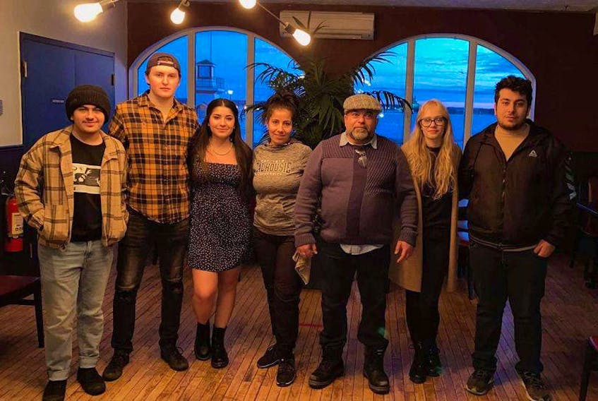 The Haydar family and family friends will be running the new pizza shop in Pictou.
Left to right: Mitchell Haydar, Brad Chandler, Samantha Haydar, Bernadette Haydar, Sammy Haydar, Amber Little and Andrew Haydar