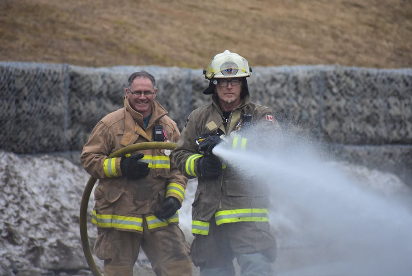 Baie Verte Fire Department Fire Chief Lorne Head (front) says regional fire departments should be the future of firefighting in rural Newfoundland and Labrador. SaltWire Network file photo
