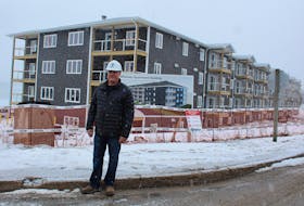 Brian Lund stands outside of the Whitney Apartment Building construction project along Kings Road in Sydney. The 67 unit complex is being constructed by one of Lund’s companies and Hugh Lynch and is expected to be ready for tenants late this spring. GREG MCNEIL/CAPE BRETON POST