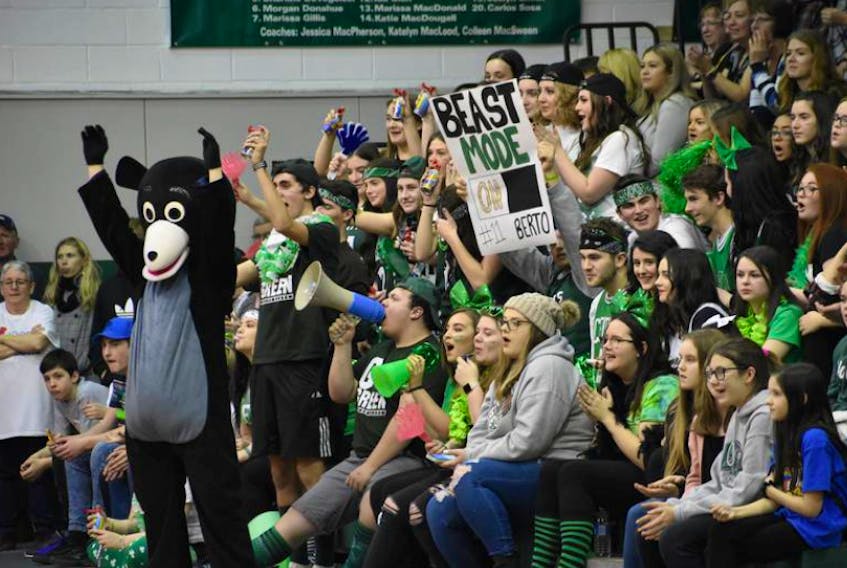 Breton Education Centre students support the hometown BEC Bears during the 2019 New Waterford Coal Bowl Classic last February. Tournament organizers say no changes are planned for this year’s event. JEREMY FRASER/CAPE BRETON POST
