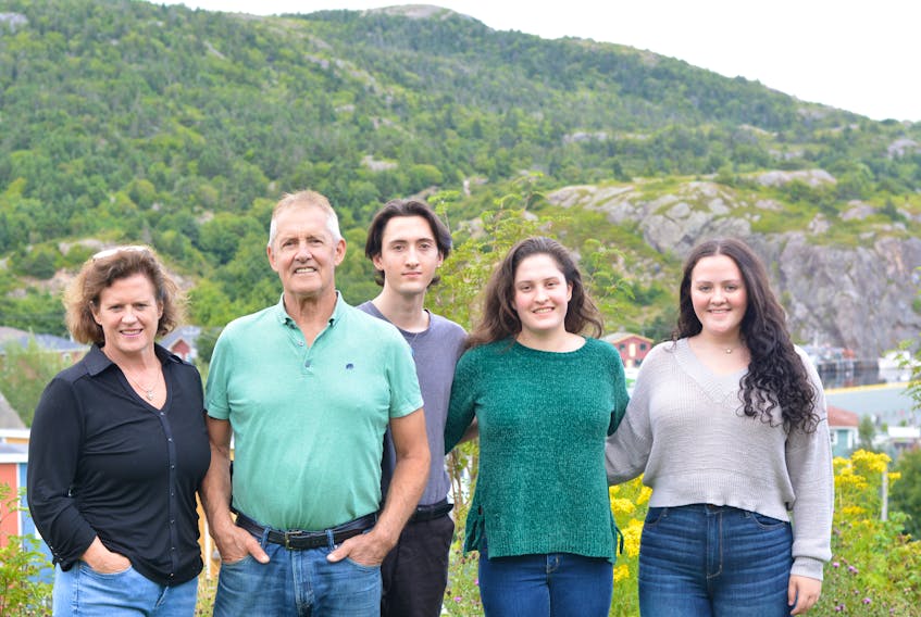 (From left) Dr. Siobhan Duff, her husband, Jim Hibbs, and their children, Mitchell, Meaghan and Madelyn, live in Chattanooga, Tenn., but will be in St. John’s until Janurary. BARB SWEET/THE TELEGRAM