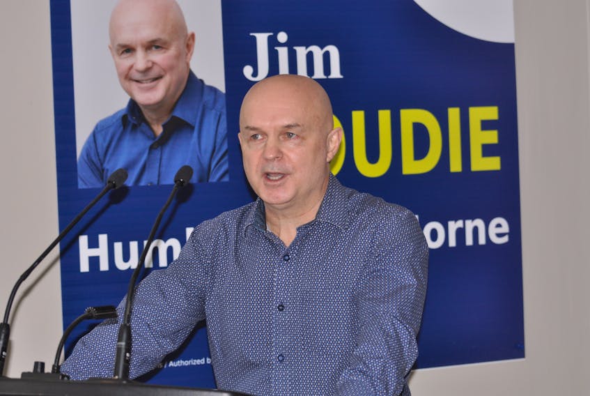 Jim Goudie, the PC candidate for Humber-Gros Morne, said he wasn’t worried about an incident that resulted in the arrest of a man in a parking lot outside his Deer Lake law office on Tuesday. Goudie made the comments during an event at his campaign headquarters Wednesday morning.