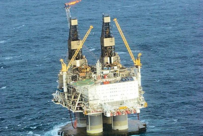 The Hibernia offshore oil platform.