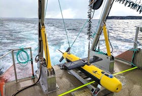 Kraken Robotic's Katfish, a high-speed device used to map the ocean bed in ultra-high definition. Kraken has delivered two Katfish to an American customer specializing in underwater security. The second sale was a big factor in Kraken's financial report for the opening quarter of 2020, which showed the Mount Pearl-based company with a net profit for the first time. CONTRIBUTED