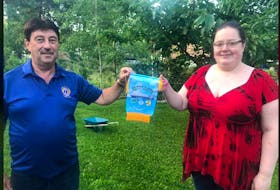 The KOPE Canada Cyber Lions Club was chartered on Sept. 19 and Grand Falls-Windsor resident Krysta Crane-Simms (right) is its president. Also shown is Lions Club District N3 Governor Brad Clarke. Contributed photo 