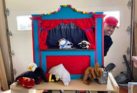 Tobias Romaniuk built this puppet theatre to entertain his four-year-old cousin in Ontario. — CONTRIBUTED PHOTO