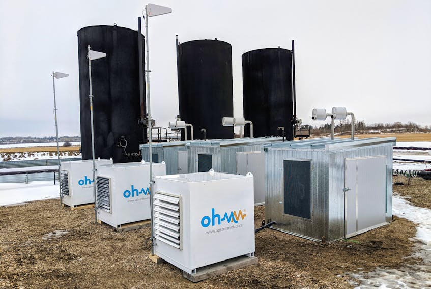 Upstream Data Inc. sells fabricated modular Ohmm bitcoin mining datacentres to oil and gas producers. — Contributed