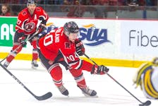St. John’s native Tyler Boland (10) is the leading scorer on the No.-1 ranked university men’s hockey team in Canada. — UNB Athletics/Facebook