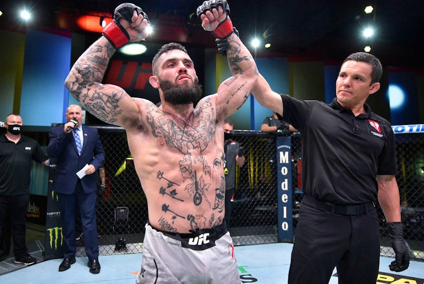With his win at UFC's Fight Night in Las Vegas, Gavin Tucker improved his professional MMA record to 11-1.
