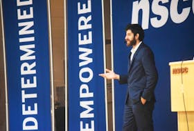 Tareq Hadhad was the guest speaker at the NSCC campus in Stellarton on Thursday as part of their Invest in Your Success conference. His family founded Peace By Chocolate in Antigonish.