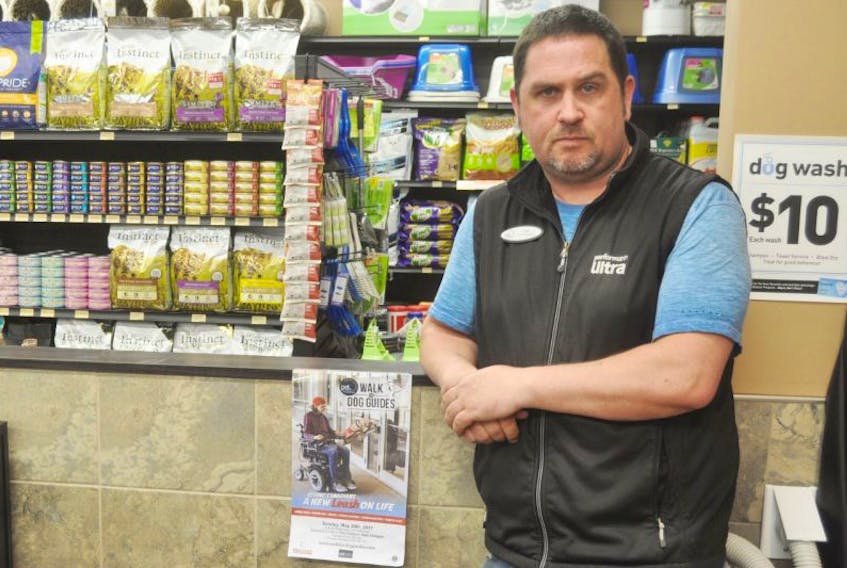 Jeff Callahan, manager of the New Glasgow Pet Valu, is organizing a Walk for Dog Guides, which will be held this Sunday.