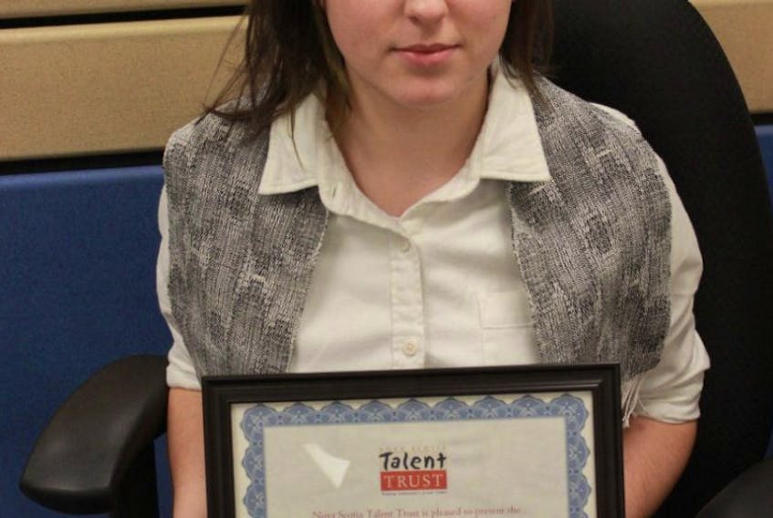 Carley Mullally recently received the 2011 Canada Games Young Artist of Excellence Award from the Nova Scotia Talent Trust. 