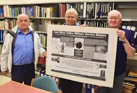 Local historians Philip MacKenzie, Lloyd Tattrie and Clyde Macdonald have partnered on a project that will see an interpretive panel installed near the Sunny Brae War Memorial honouring the military connections of the East River Valley.