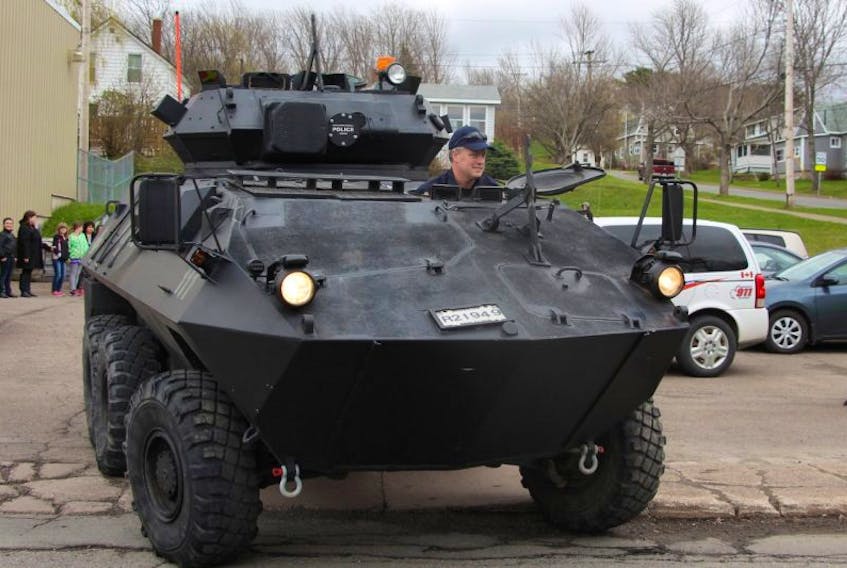 The New Glasgow Regional Police have had a light armoured vehicle since 2013.