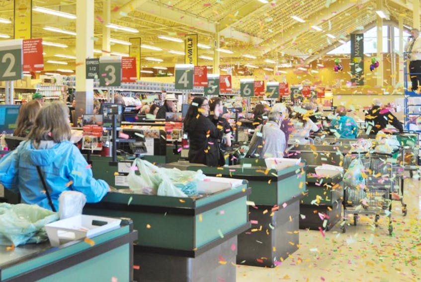 Customers shopping at the New Glasgow Superstore at lunchtime on Wednesday were surprised to hear that their groceries would be free as part of a campaign by Loblaws which owns the stores called Market Moments. 