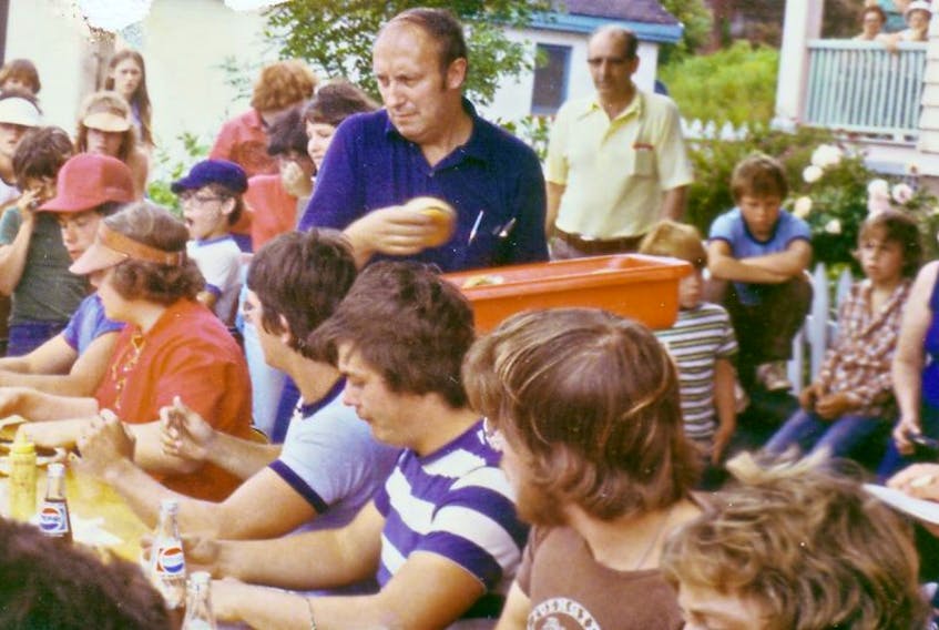Former businessman and town councillor Bob Naylor passed away Wednesday, but will always be remembered for his commitment to his community, its youth and his family. The Pictou Historical Photograph Society shares this photo of Naylor hosting a hamburger-eating contest in 1970s.