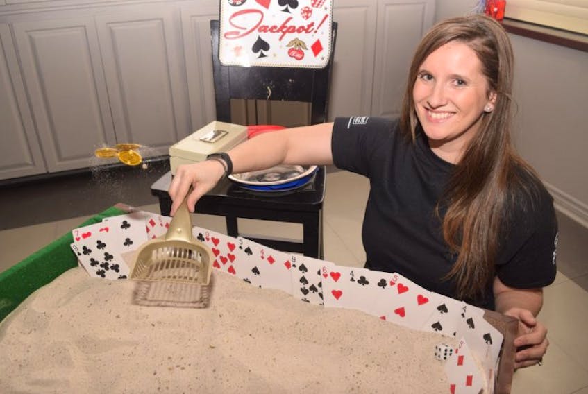 Jennifer Rozee, who serves with the Special Olympics of Pictou County, was one of the volunteers at Casino Royale, a benefit held Saturday at Summer Street Industries with all proceeds going to the local Special Olympics organization.
