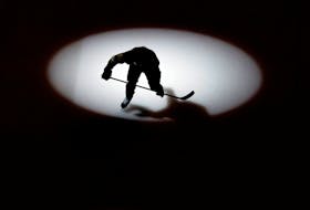 A Boston Bruins player takes the ice before their game against the Montreal Canadiens Feb. 12 at TD Garden. 