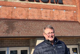 Former Saint Mary's head coach Trevor Stienburg stands in front of the Halifax Forum, the home rink of the Huskies for most of his 23 years coaching university hockey. Stienburg has been hired by the NHL expansion Seattle Kraken as a scout.   GLENN MacDONALD / The Chronicle Herald