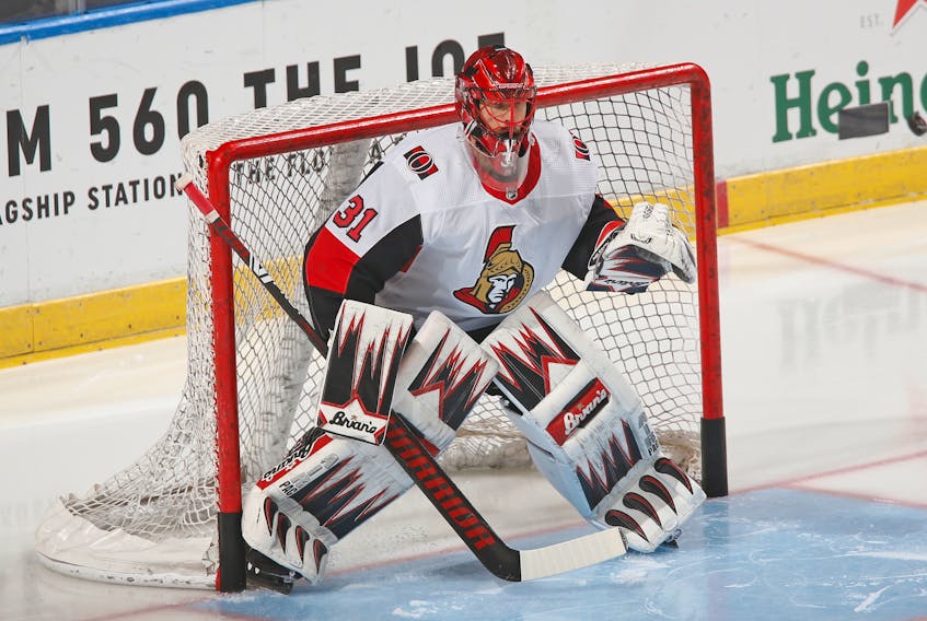 Ottawa Senators goaltender Anders Nilsson 