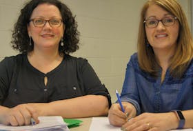 Todie Winter (left) and Kelly Taylor-Hulan are working on the Newfoundland and Labrador Laubach Literacy Council’s Going the Distance research project. - File photo