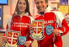MacKenzie Mitchell and Greg Smith will represent Newfoundland and Labrador at the Home Hardware Canadian mixed doubles championship in Calgary starting later this week. — Telegram file photo