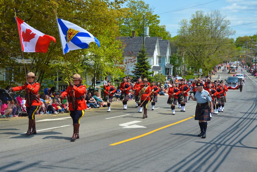 In 2019, the RCMP Pipes and Drums were well represented in the Apple Blossom Festival Grand Street Parade. Last year, the festival board of directors postponed the 88th annual festival due to COVID-19. It still isn’t known if a traditional festival will be held in 2021. FILE PHOTO