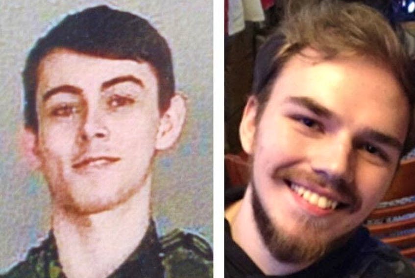 Bryer Schmegelsky, left, and Kam McLeod are seen in this undated combination handout photo provided by the RCMP. 