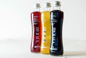 Hanspeter Stutz, owner of Domaine de Grand Pre winery, has partnered with Ted Grant to create Viveau, a company that is combining Nova Scotia fruit juice with mineral water to make a healthy drink for export and the domestic market.  
Ryan Taplin - The Chronicle Herald