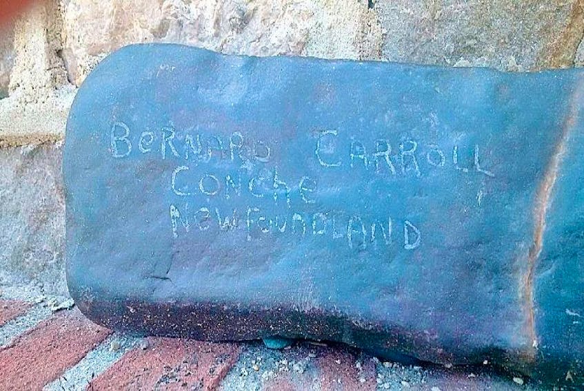 A stone remembering Cpl. Bernard Morris of Conche, who lost his life in World War I, was found at the Moncy-Le-Preux Memorial in France this summer.
