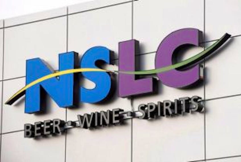 ['The logo of the NSLC is seen in Halifax on Sept. 4, 2013.']