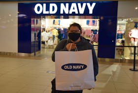 Krista MacNeil was one of the first customers to visit the new Old Navy store at the Mayflower Mall in Sydney. DAVID JALA/CAPE BRETON POST
